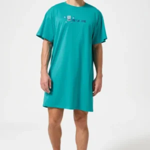 Chemise de nuit Homme IA de la joie Manches courtes Imprimé robots 1