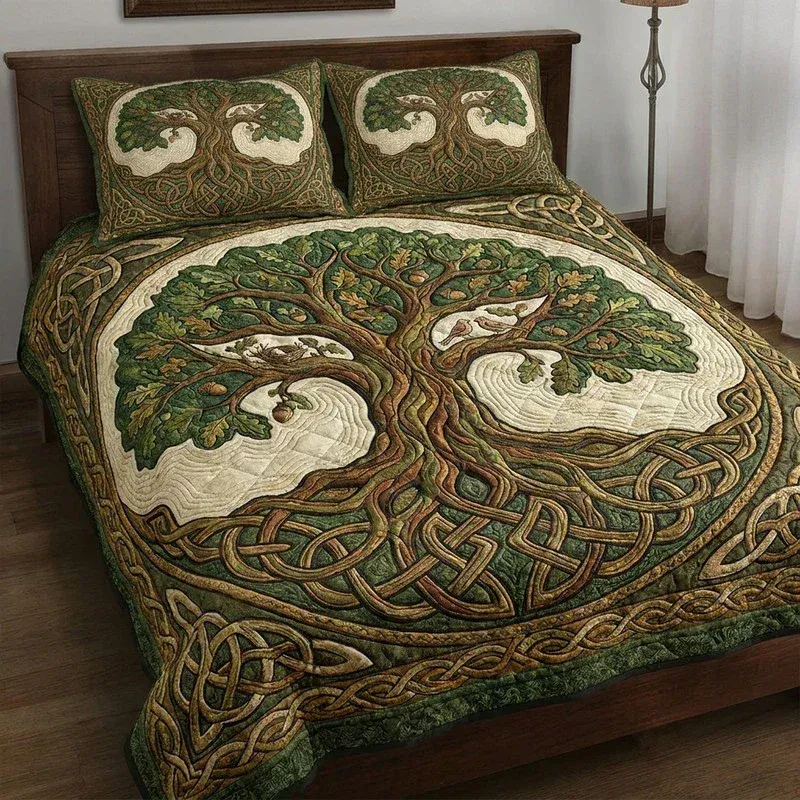Auburn Roots Tree Bamboo Quilt Bedding Set