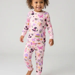Floral Witchcraft Magic Garden Bamboo Two Piece Long Sleeve Pajama Set
