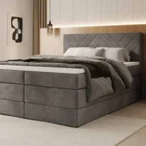Boxspringbett Norella mit Stauraum in Samt