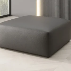 Beistellhocker 80 cm Snug aus Echtleder
