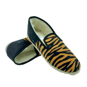 Pantoufles Charentaises Zebra Noir