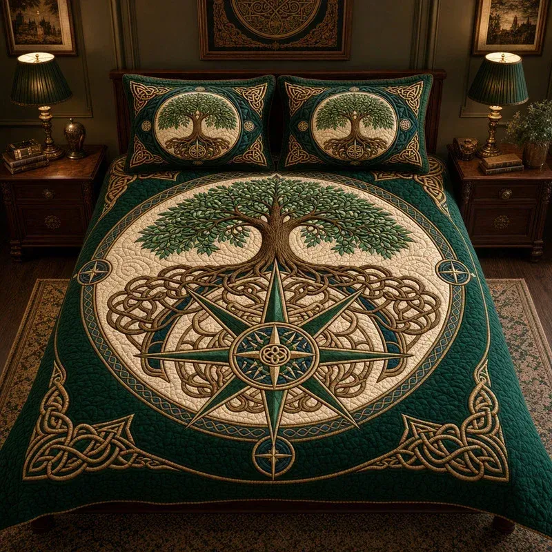 Celtic Meridian Bamboo Quilt Bedding Set