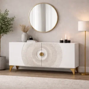 Sideboard Sunset Mangoholz 180 cm weiß