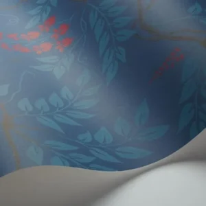 Cole and Son - Tapete Egerton Wallpaper-Tapeten-Cole & Son-Cerise on Dark Hyacinth S100/9042-TOJU Interior