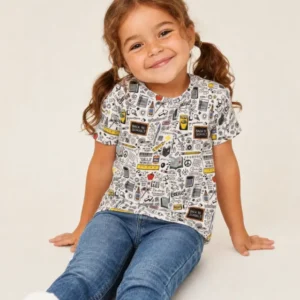 School Days Doodles Bamboo Crewneck T-Shirt