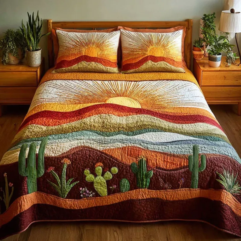 Desert Sun Bamboo Quilt Bedding Set