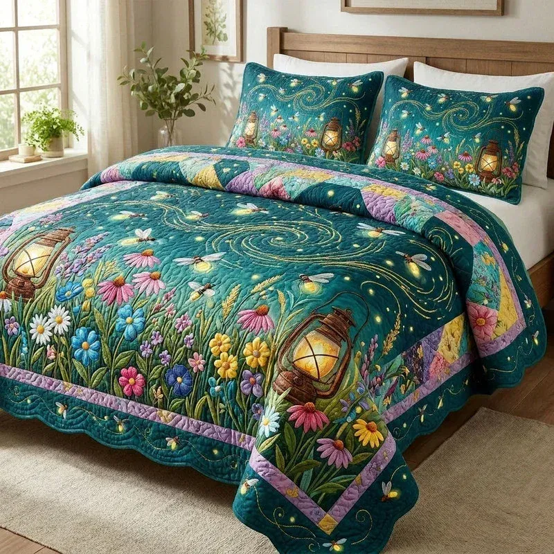Enchanted Secret Garden Bamboo Quilt Bedding Set