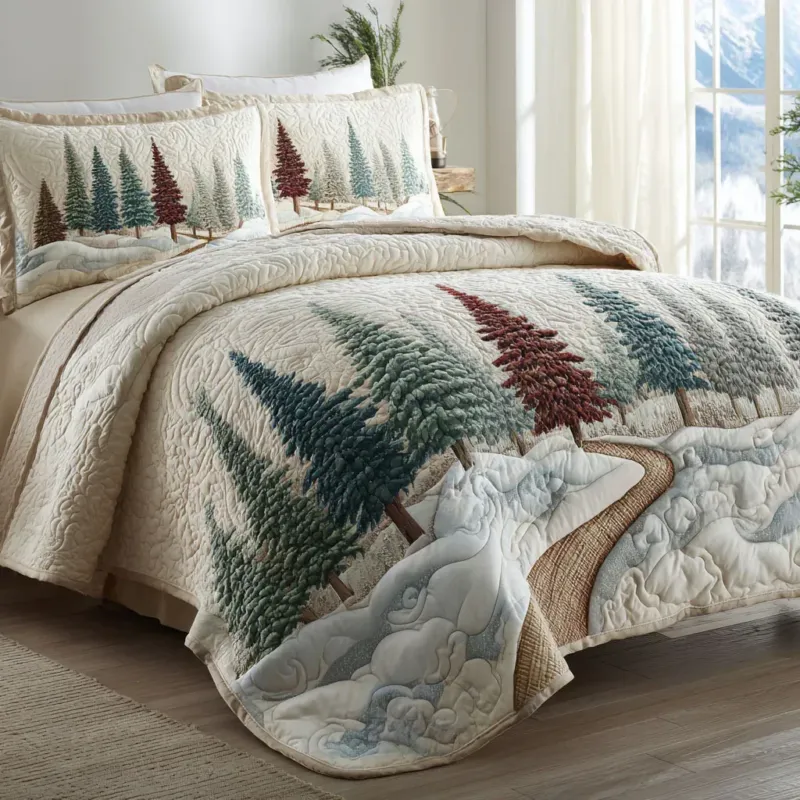 Evergreen Trail Bamboo Quilt Bedding Set
