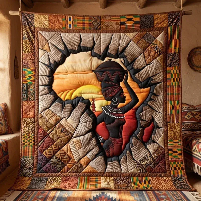 Heart Of Africa Bamboo Quilt Blanket