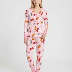 Spooky Halloween Cherry Matching Bamboo Women Pajama Set