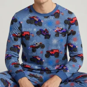 All American Thunder Custom Name Bamboo Men's Pajama Set