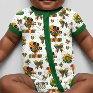 Juneteenth Girl I Am Black History Bamboo Shorty Zippy