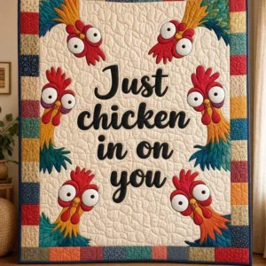 Just Chicken In On You Bamboo Quilt Blanket
