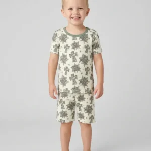 Camo God is Good Family Matching Bamboo Two Piece Short Sleeve Shorts Pajama Set