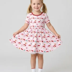 Christmas Sweet Santa Bamboo Twirl Dress