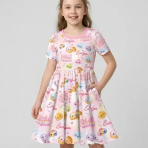 Birthday Girl Glitter Dumpling Bamboo Twirl Dress