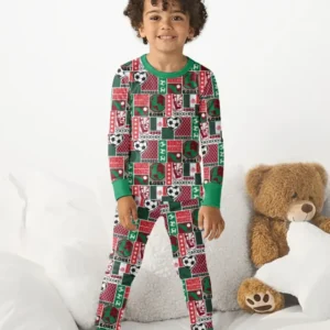 World Soccer Vamos Mexico Bamboo Two Piece Long Sleeve Pajama Set