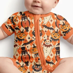 Vintage Halloween Carnival Bamboo Shorty Zippy