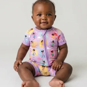 African American Girl I Am Loved Bamboo Shorty Zippy