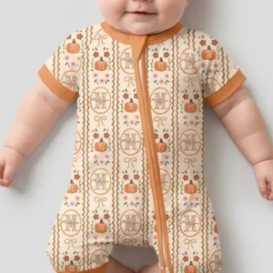 Custom Name Pumpkin Cottage Bamboo Shorty Zippy