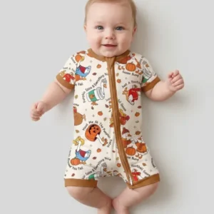 Just A Fall Goose Family Matching Bamboo Shorty Zippy