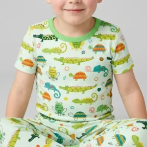 Swamp Buddies Bamboo Two Piece Short Sleeve Pajama Set