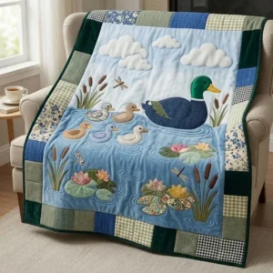 Mallard Mama Bamboo Quilt Blanket