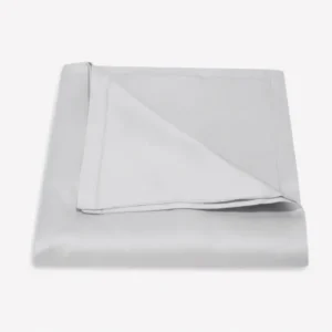 Matouk Talita Satin Stitch Duvet Cover in color Silver