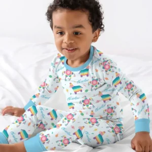 Custom Name Smash the Pinata Bamboo Two Piece Long Sleeve Pajama Set