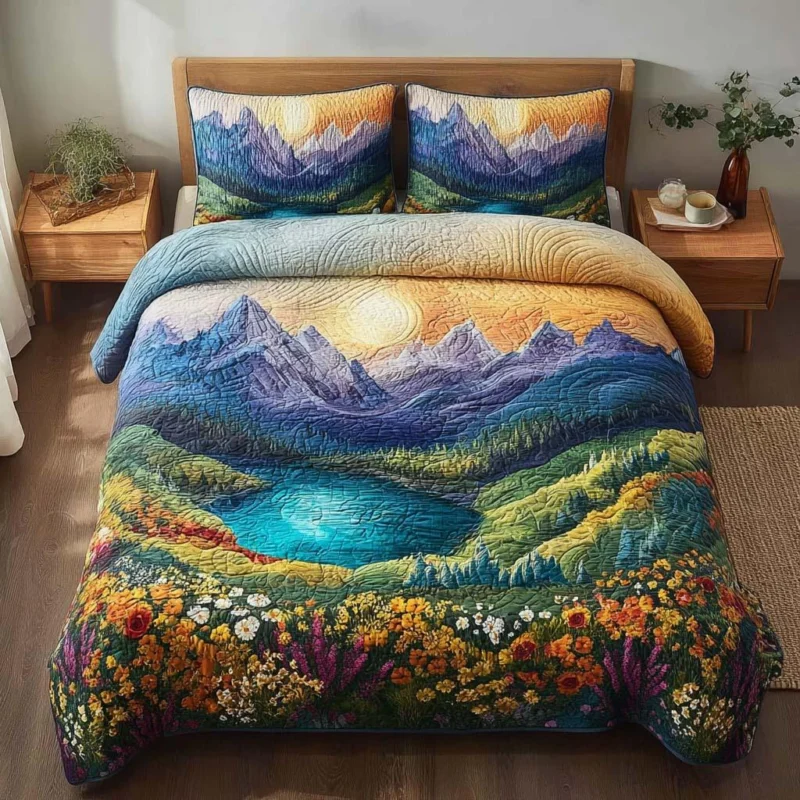 Quiet Woodland Vibes Bamboo Quilt Bedding Set