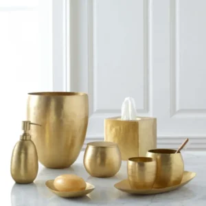 Nile Bath Accessories Collection Brass