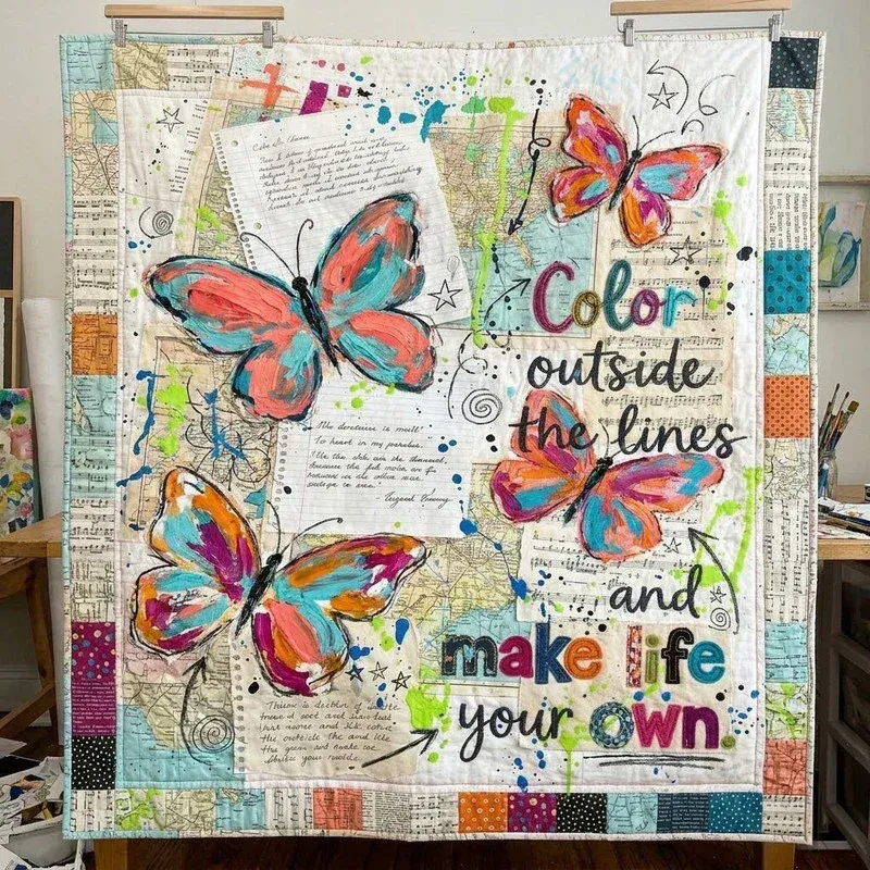 Unbound Butterfly Bamboo Quilt Blanket