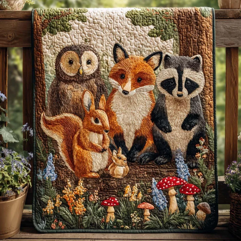 Wild Forest Dreams Bamboo Quilt Blanket