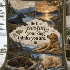 Your Dog's Here Bamboo Quilt Blanket