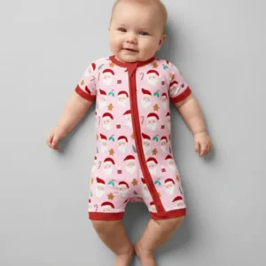 Christmas Sweet Santa Bamboo Shorty Zippy