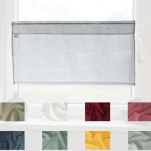 Scheibengardine ca. 85x45 cm 100% Leinen beties "Leinen"