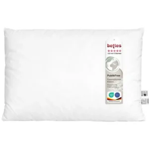 beties PublikFree Polyesterflocken Füllkissen 40x60 cm – Etikett – Polyester, vegan, waschbar, Made in Europe