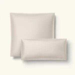 Bio - Baumwolle Bettwäsche Set Natural Creme 135x200 cm 80x80 cm