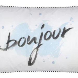Magma Kissenhülle Bonmont Bonjour mit Digitalprint Hellblau 30x50 cm