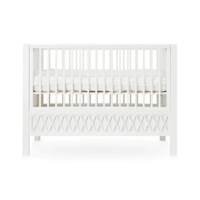 CAM CAM - Lit Bébé Evolutif Harlequin 60x120 Cm - Blanc