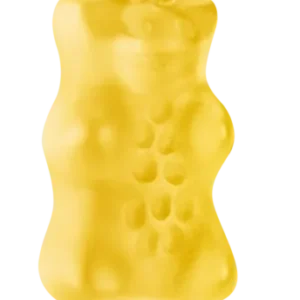 Thomas Sabo Charm-Anhänger, gelber Glas-Goldbär mit Silberöse