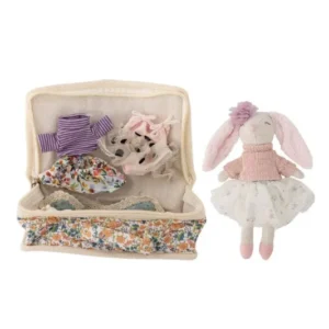 Stoffpuppe „Luna“ mit Tasche – Buntes Spielset aus Polyester