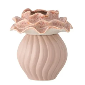 Vase „Rosélia“ – Roséfarbenes Steingut
