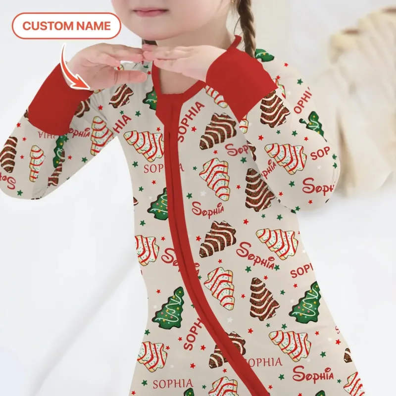 Christmas Tree Cake Custom Name Convertible Zippy , Christmas Tree Cake Custom Name Convertible Zippy - 0-3M