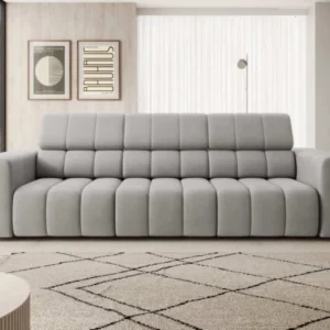 Designer 3er Sofa Aurora mit verstellbaren Kopfstützen - Luxusbetten24
