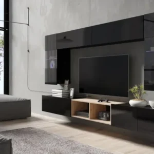 Designer Wohnwand Picasso mit LED - Luxusbetten24
