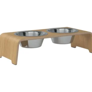dogBar® M-small - Eiche hell mit Edelstahl-dogBar-TOJU Interior