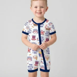 God Says I Am - America 250th Anniversary Bamboo Shorty Zippy
