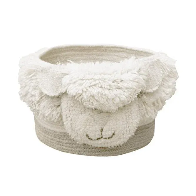 LORENA CANALS - Panier En Laine Mouton Rose Nez